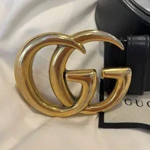 Gucci | Accessories | Authentic Wide Leather Belt Double Gg  display picture 1